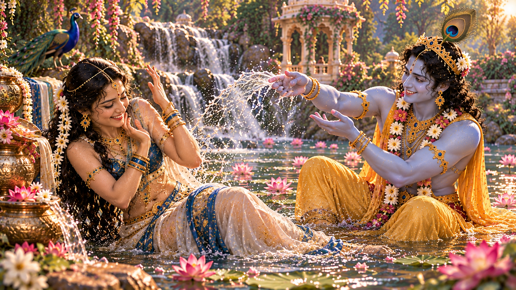 Pastimes in river Yamuna