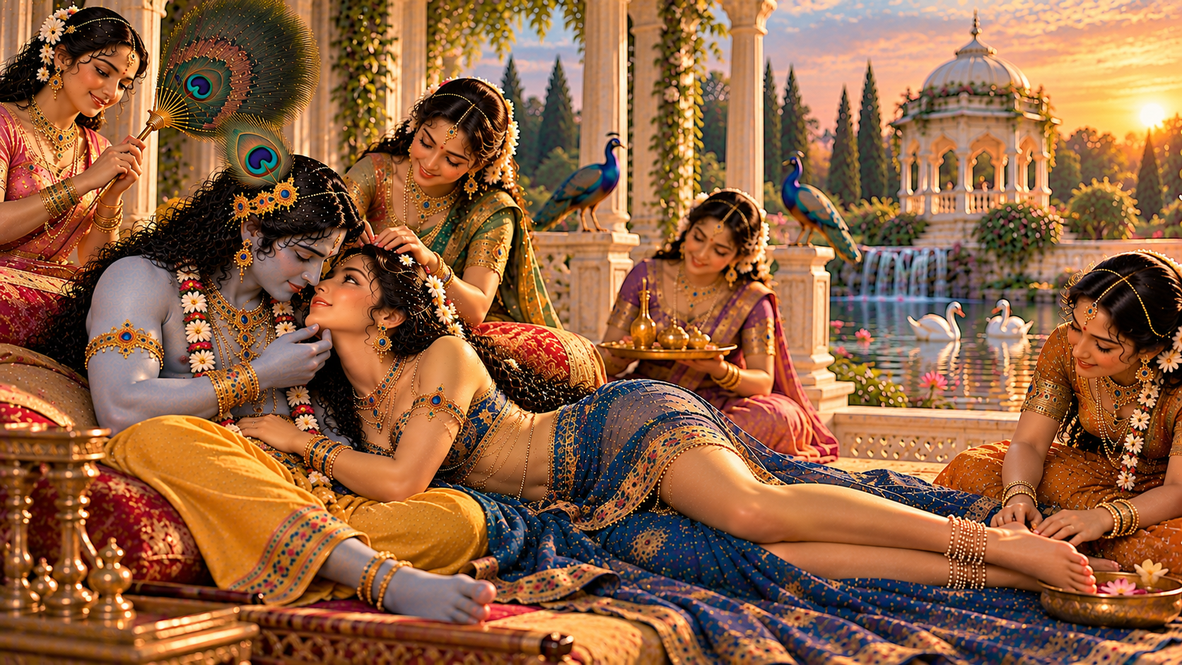 Radha and Krishna pastimes in Vrindavan 11