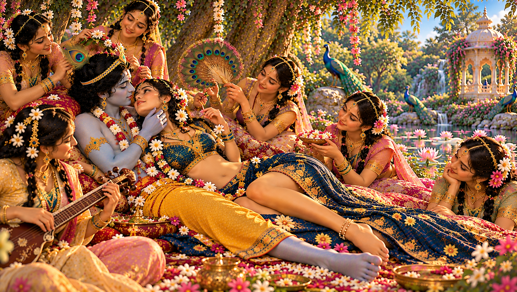 Radha and Krishna pastimes in Vrindavan 51