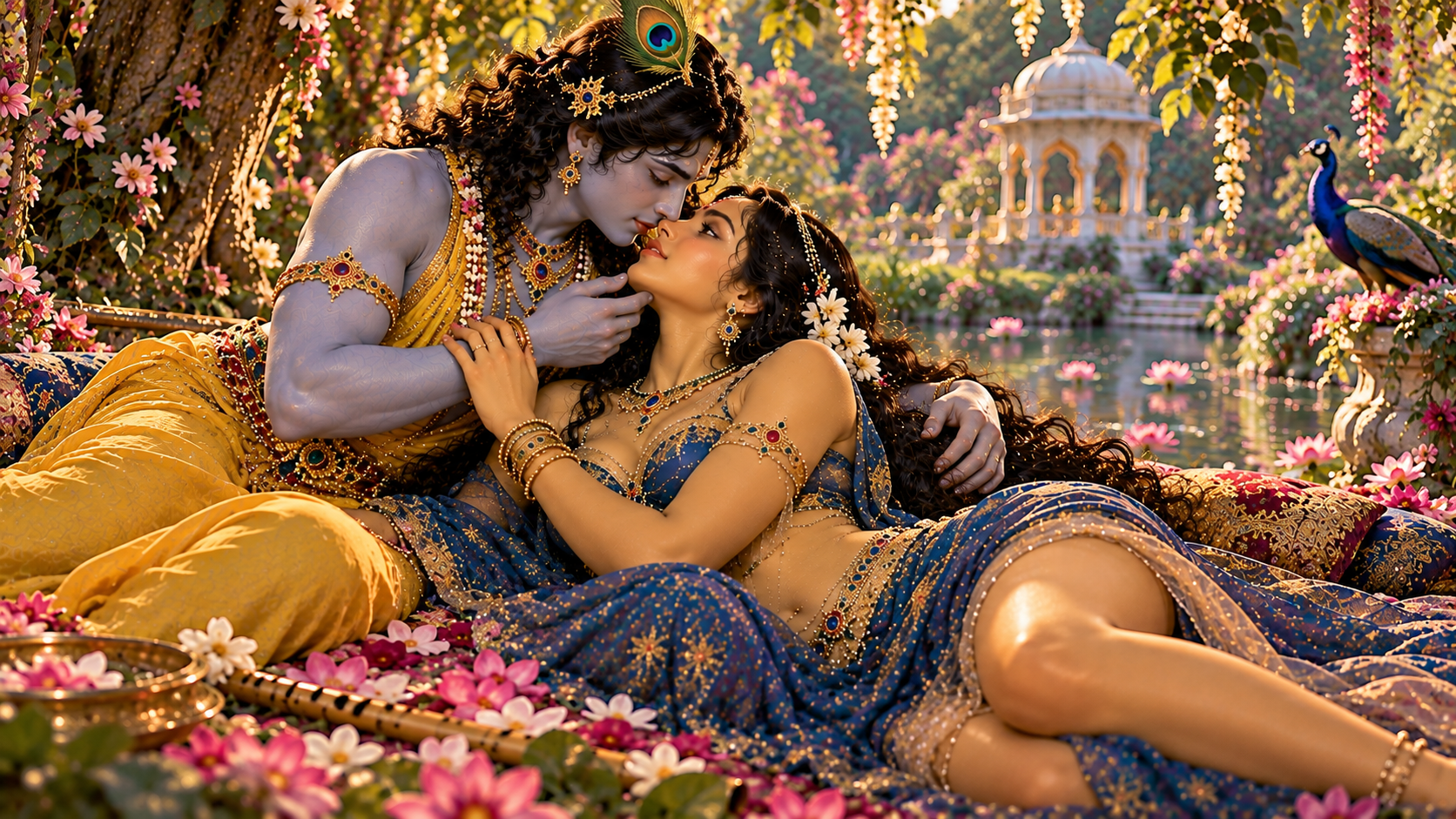 Radha and Krishna pastimes in Vrindavan 140