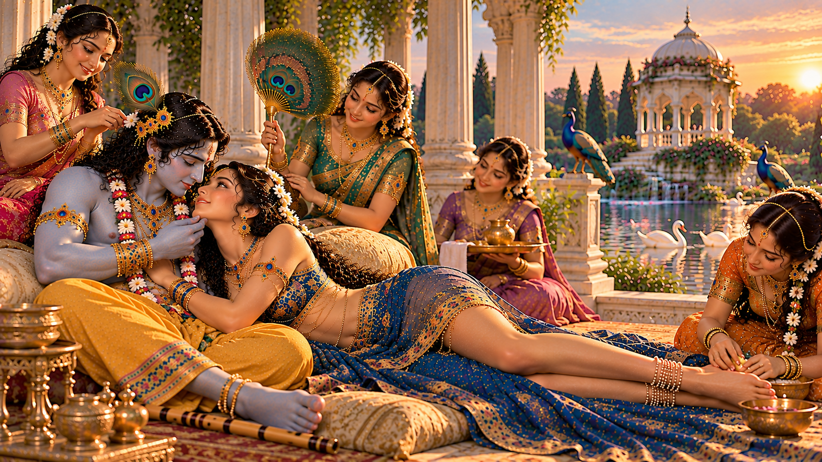 Radha and Krishna pastimes in Vrindavan 185
