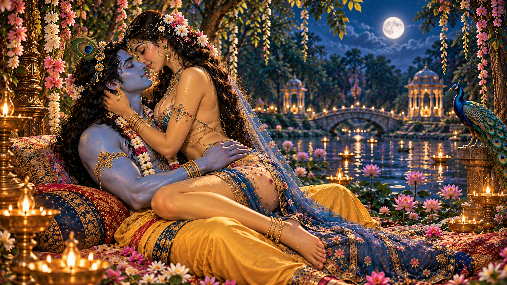 Radha and Krishna pastimes in Vrindavan 187