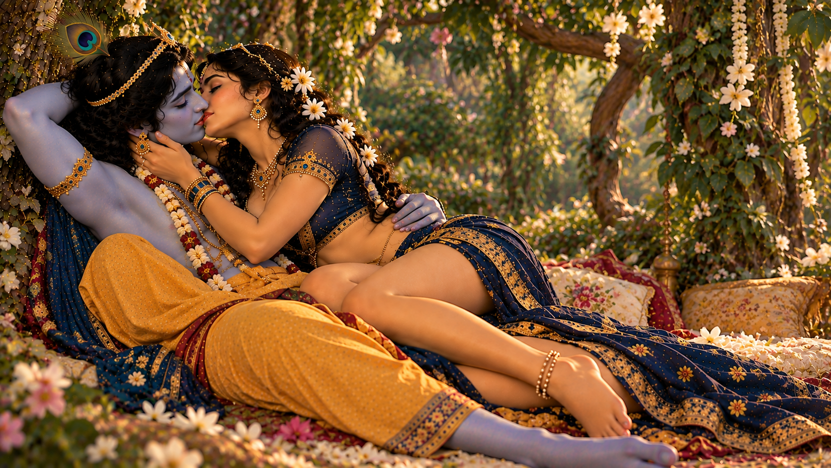 Radha and Krishna pastimes in Vrindavan 188