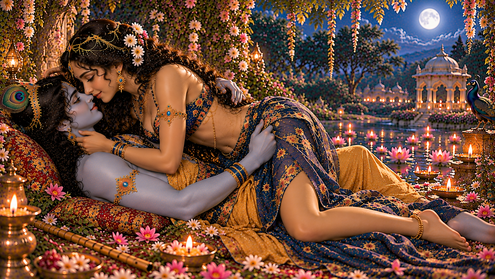 Radha and Krishna pastimes in Vrindavan 205