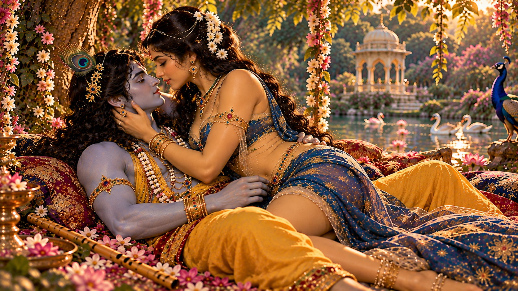 Radha and Krishna pastimes in Vrindavan 208