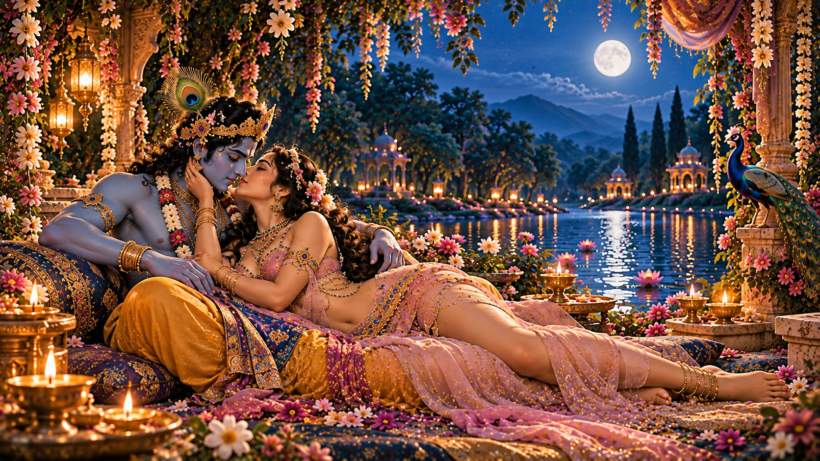 Radha and Krishna pastimes in Vrindavan 211