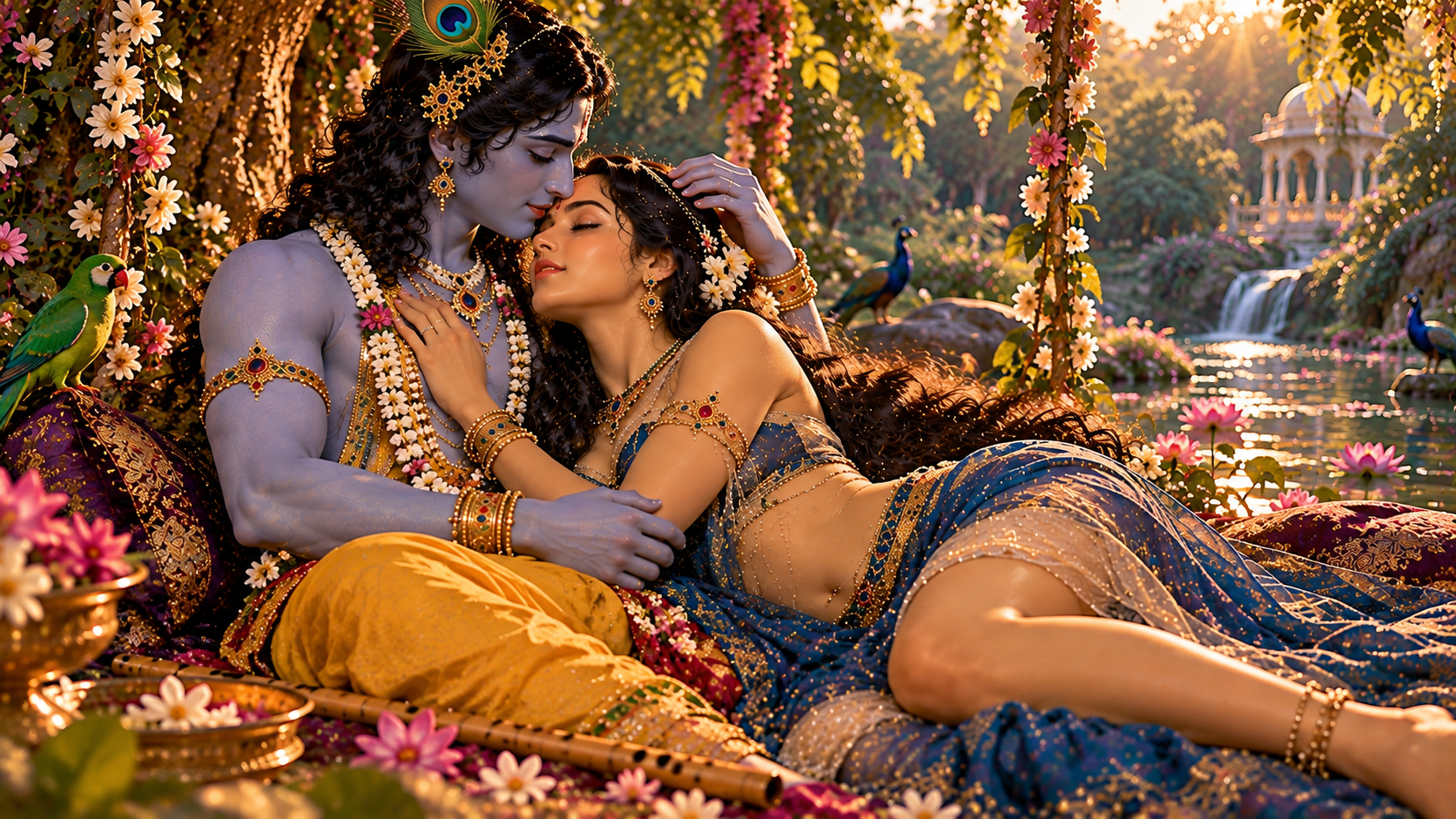 Radha and Krishna pastimes in Vrindavan 214