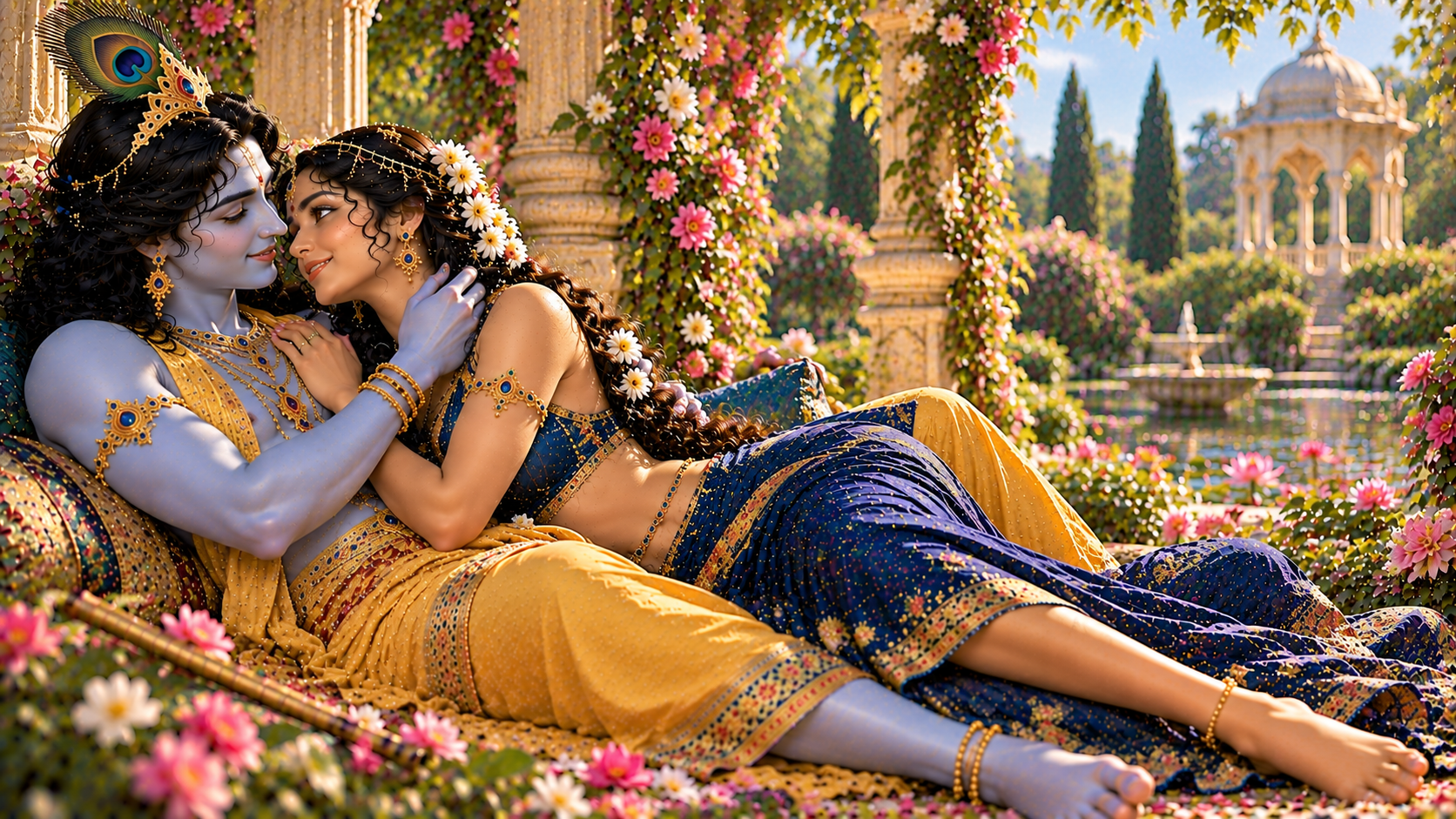 Radha and Krishna pastimes in Vrindavan 220