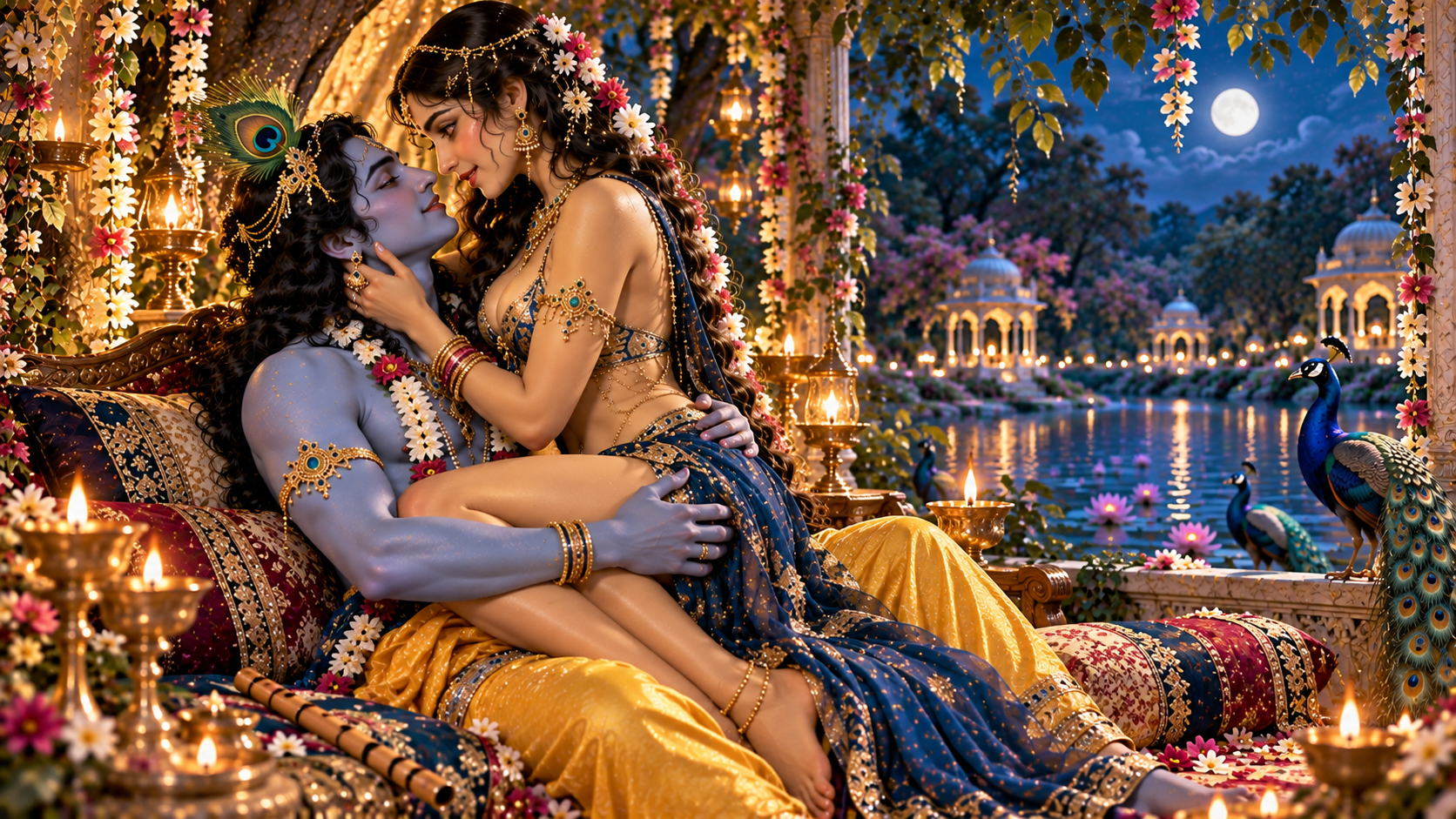Radha and Krishna pastimes in Vrindavan 221