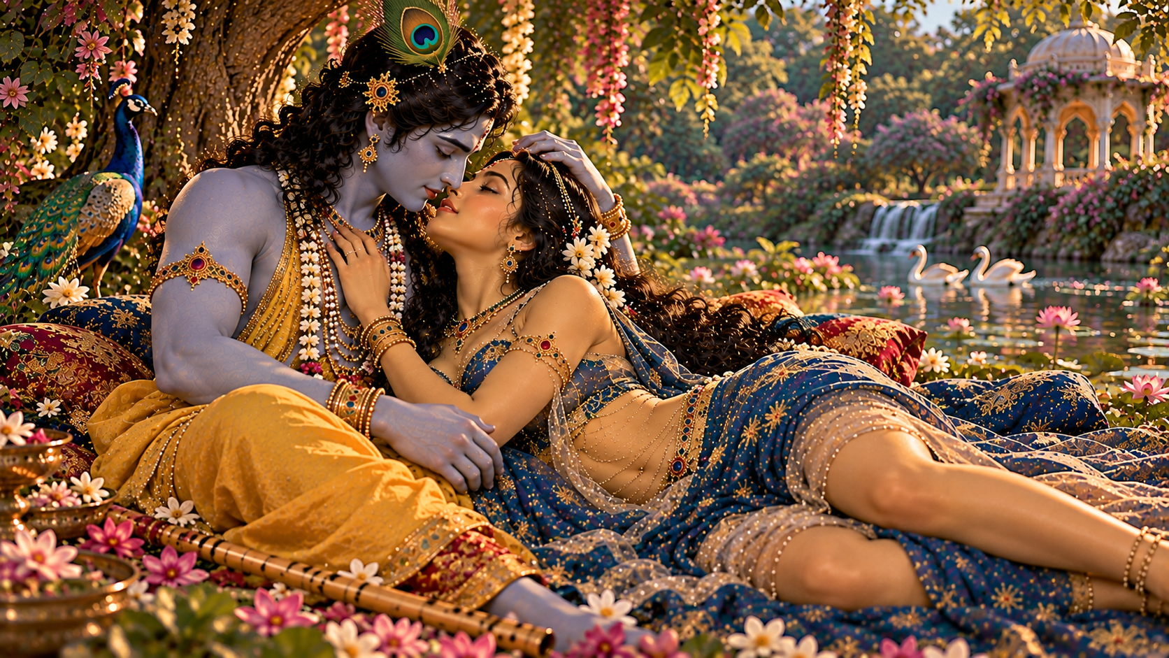 Radha and Krishna pastimes in Vrindavan 223