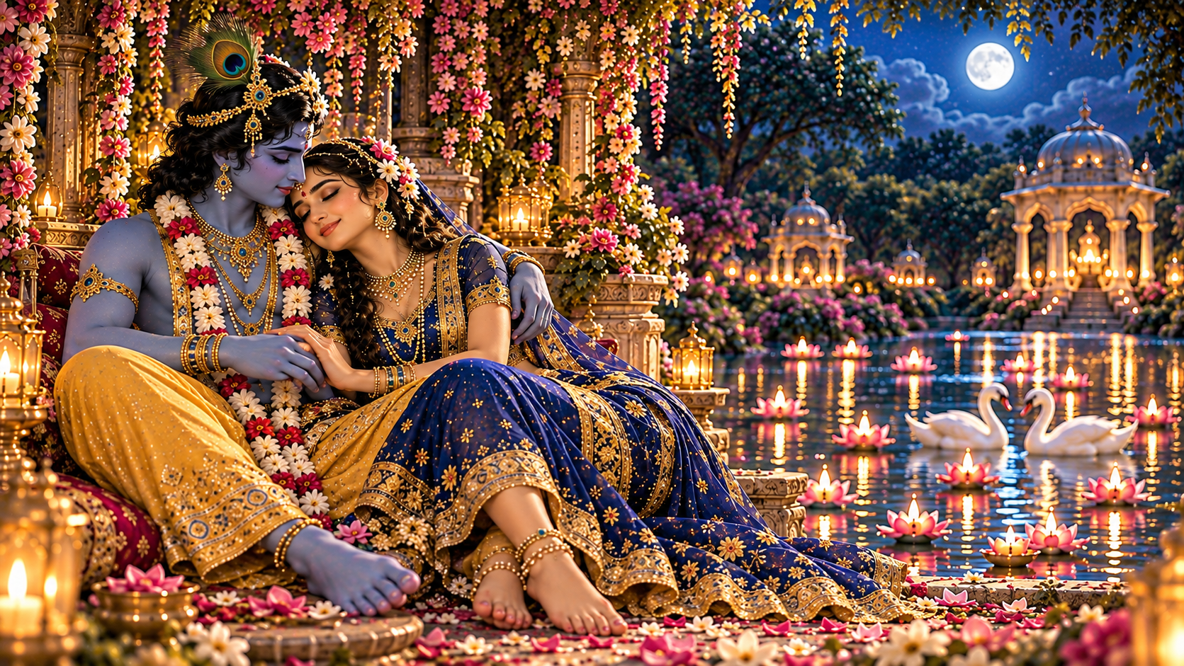 Radha and Krishna pastimes in Vrindavan 226