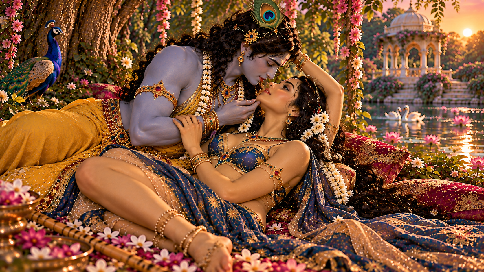 Radha and Krishna pastimes in Vrindavan 227