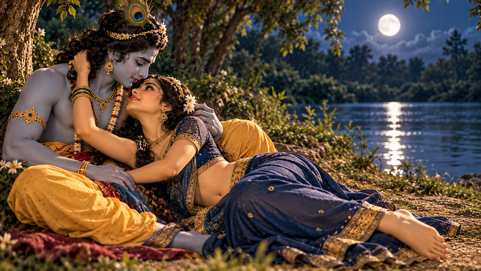Radha and Krishna pastimes in Vrindavan 228