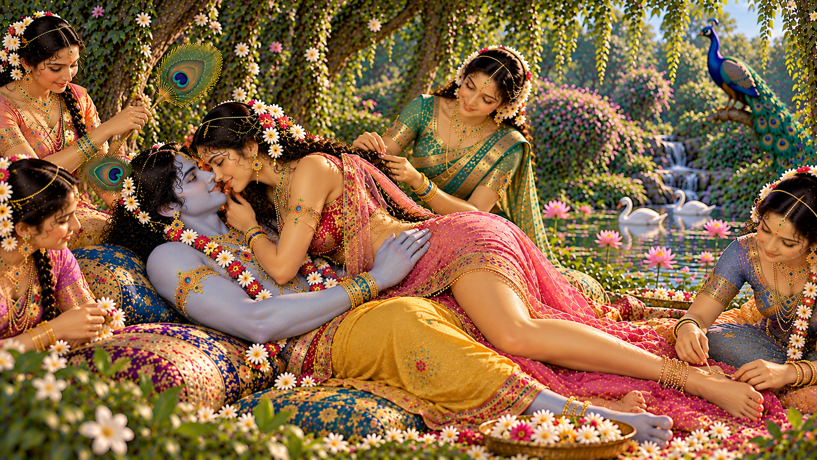 Radha and Krishna pastimes in Vrindavan 230