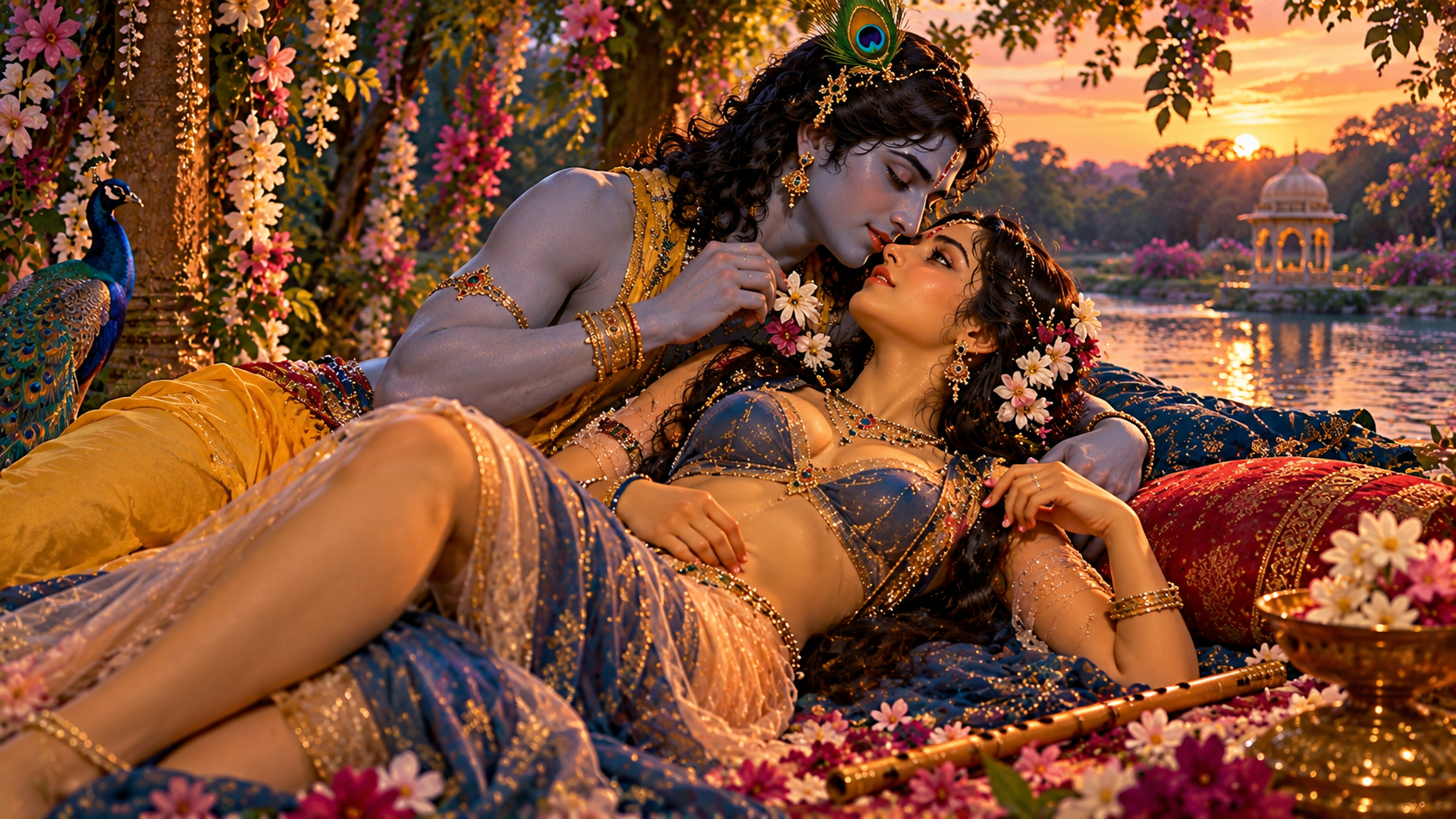 Radha and Krishna pastimes in Vrindavan 232