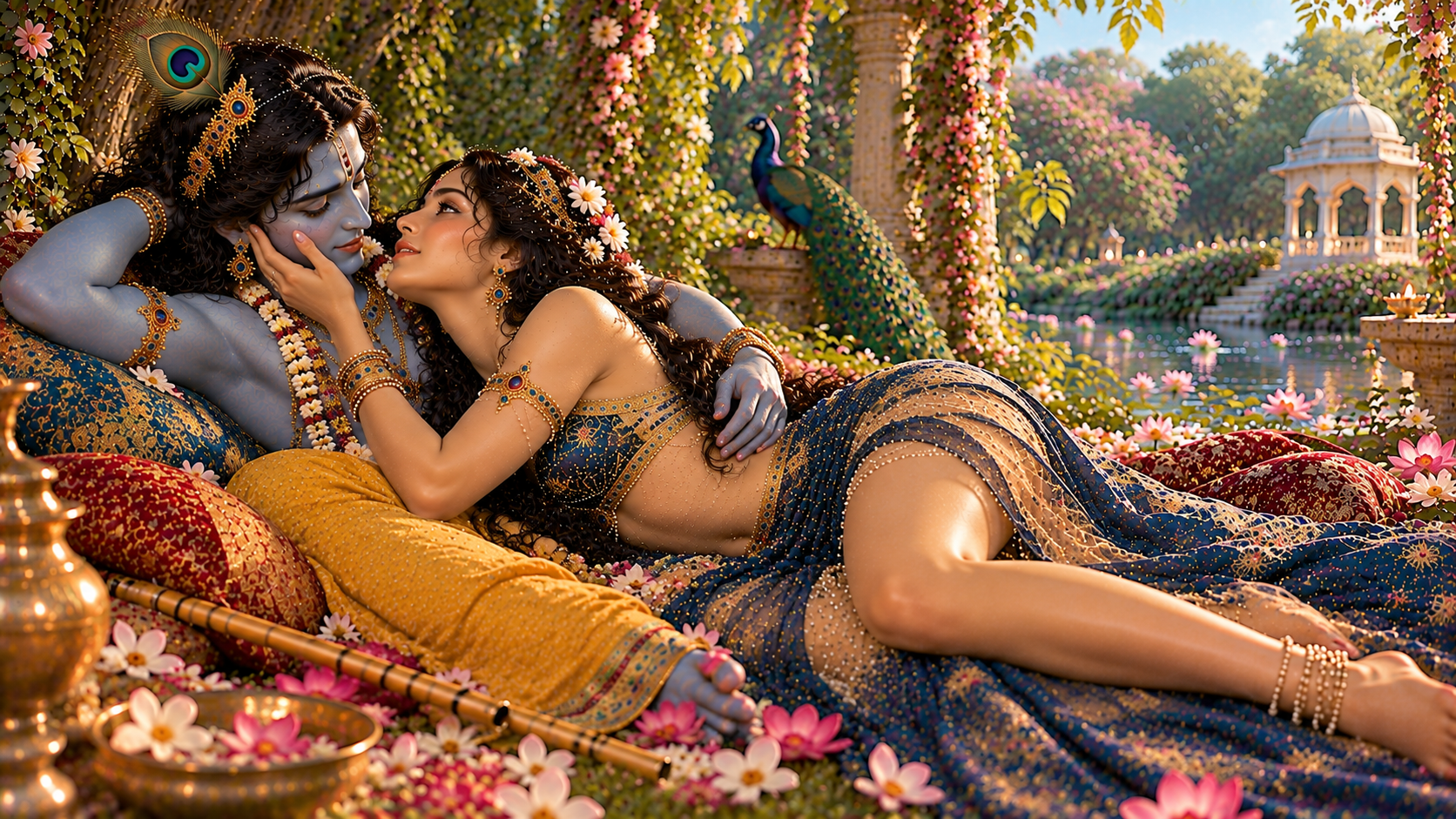 Radha and Krishna pastimes in Vrindavan 239