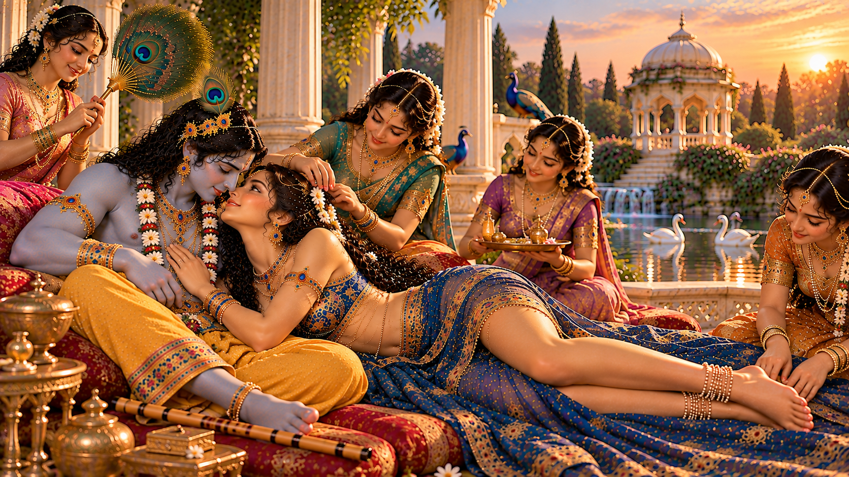 Radha and Krishna pastimes in Vrindavan 241