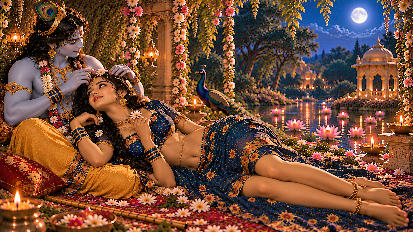 Radha and Krishna pastimes in Vrindavan 242