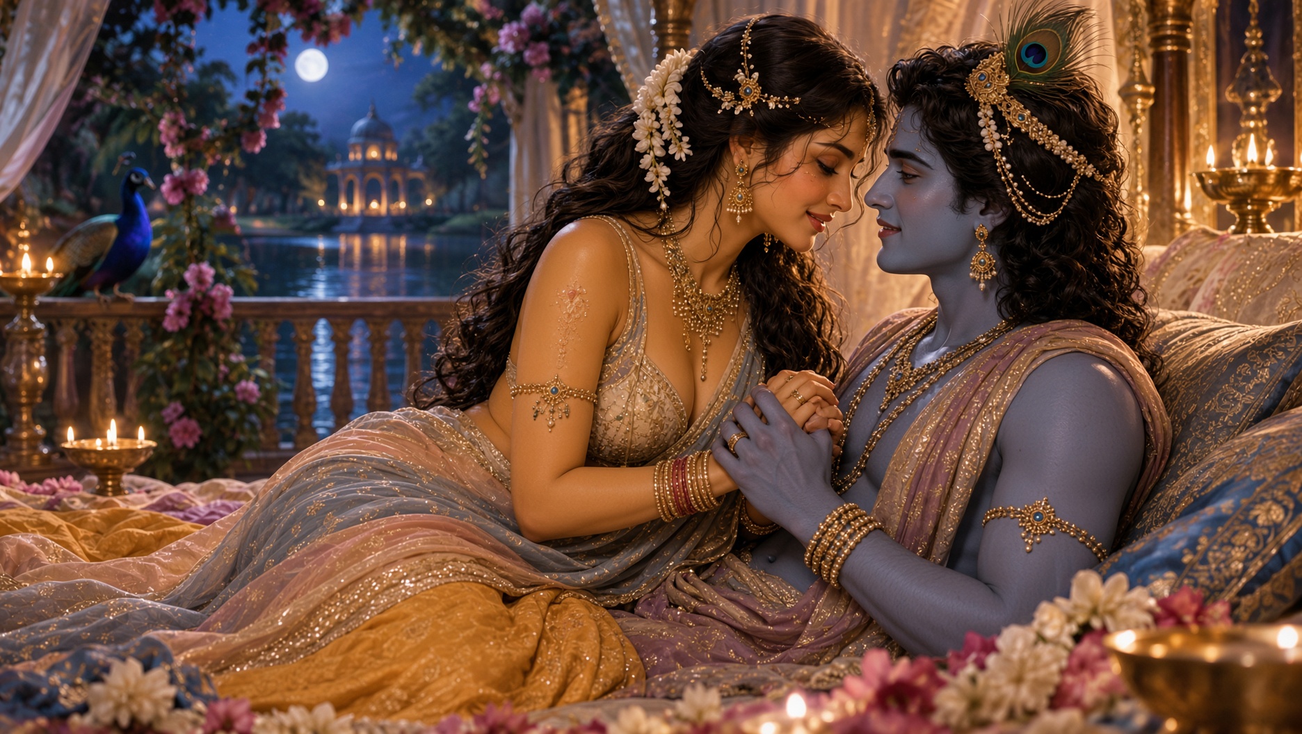 Radha and Krishna pastimes in Vrindavan 245