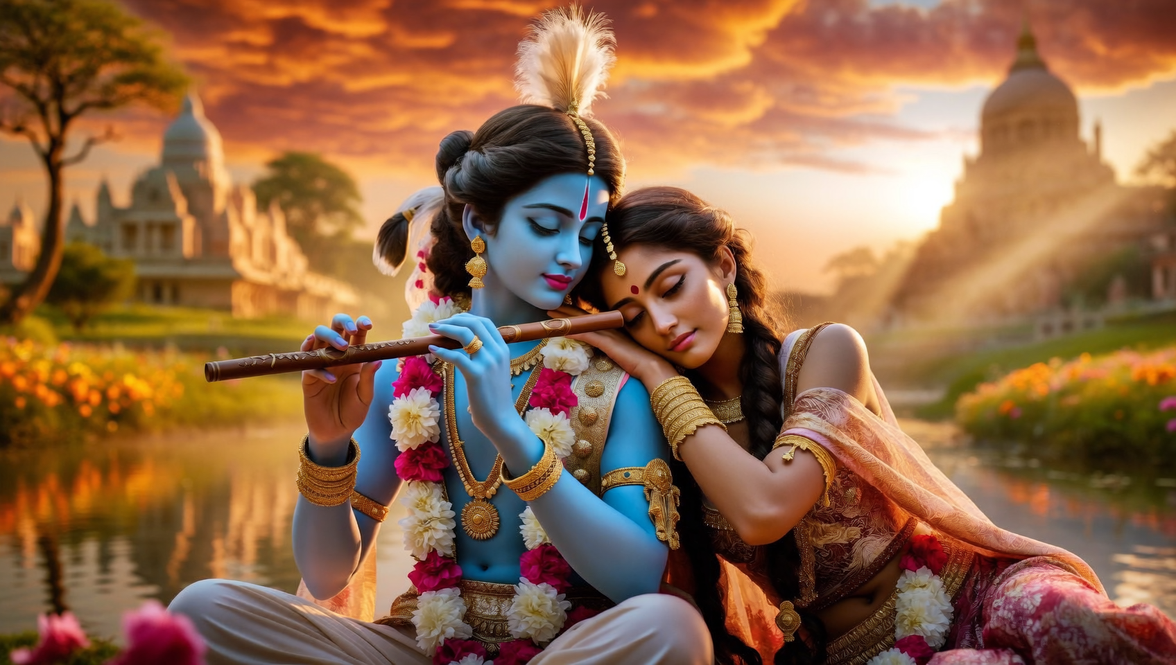 Radha and Krishna pastimes in Vrindavan 248