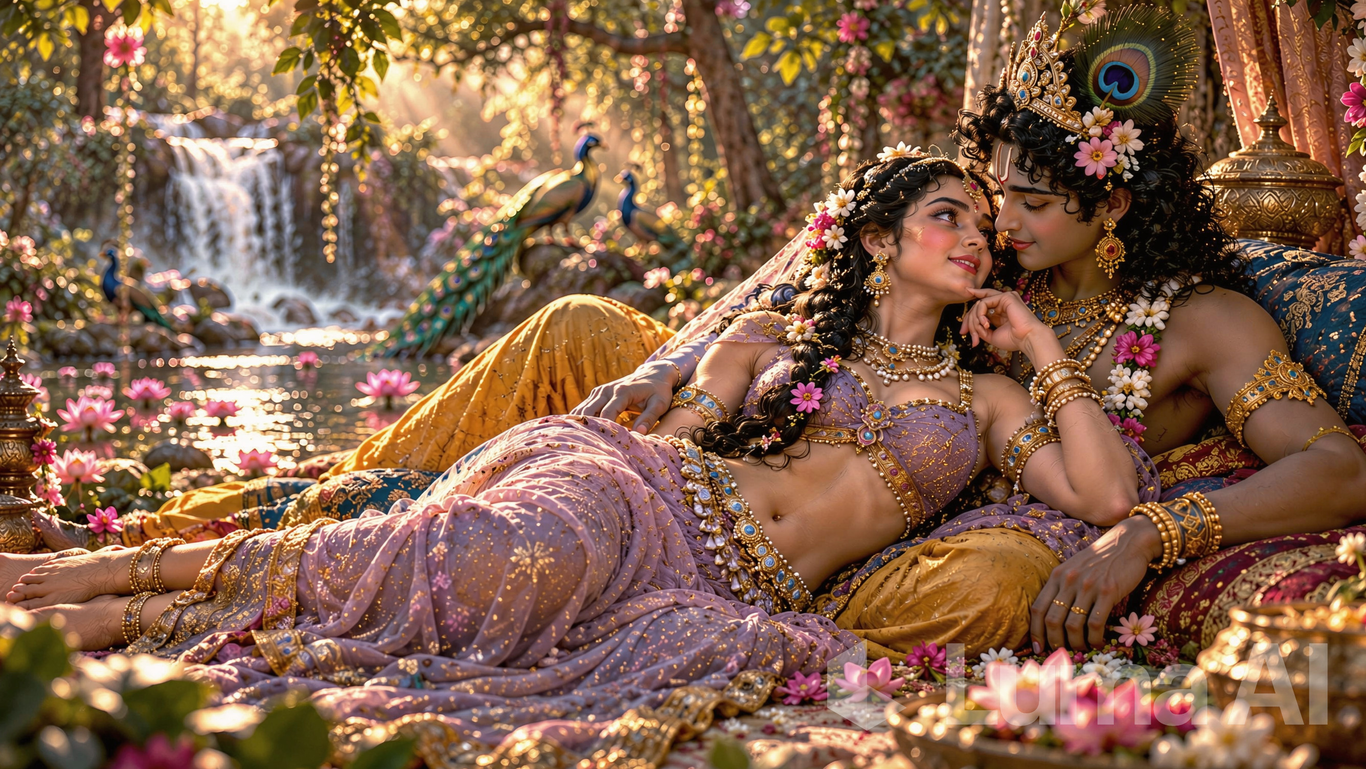 Radha and Krishna pastimes in Vrindavan 249