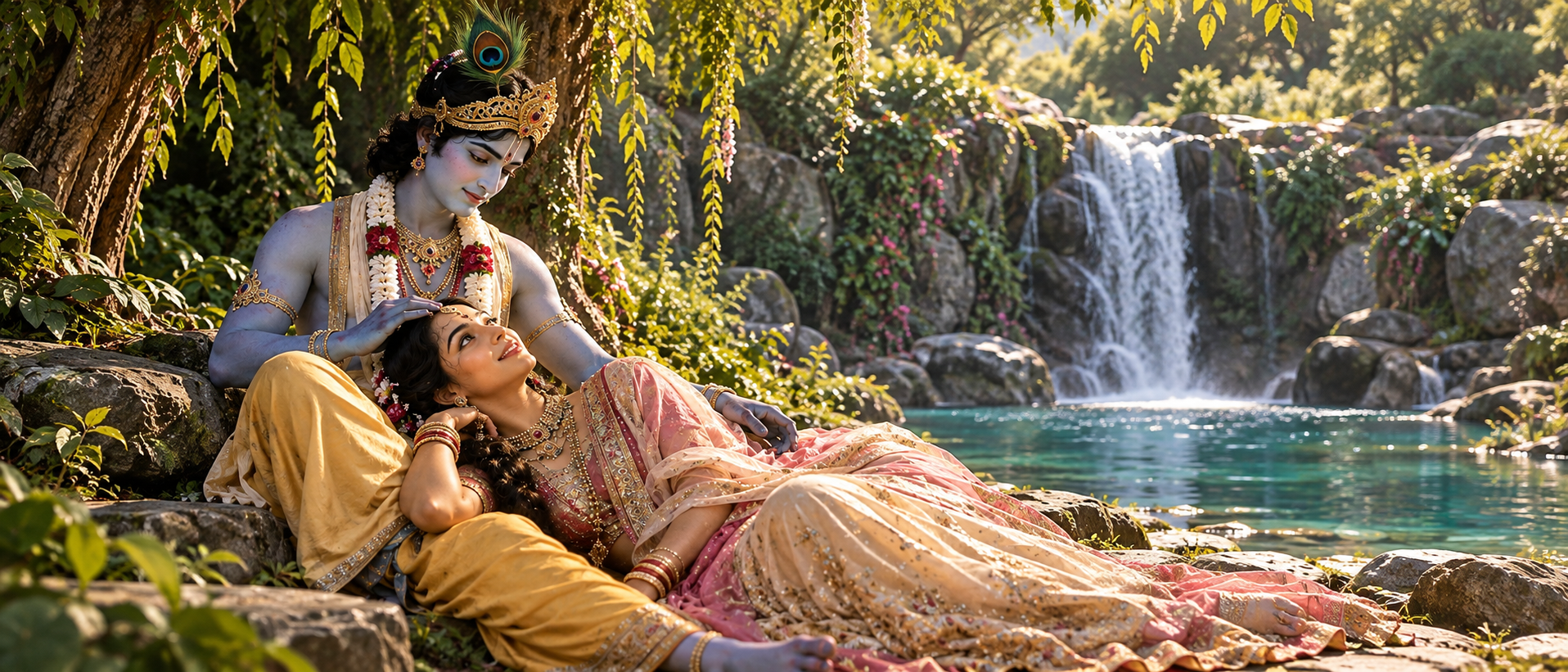 Radha and Krishna pastimes in Vrindavan 260