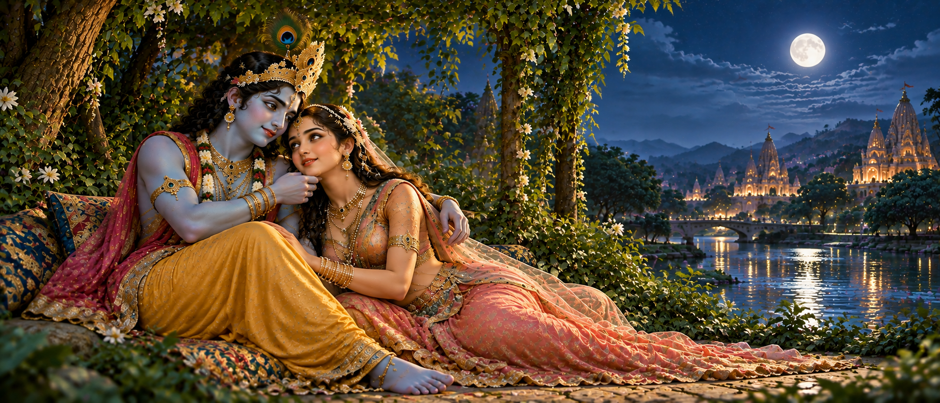 Radha and Krishna pastimes in Vrindavan 261