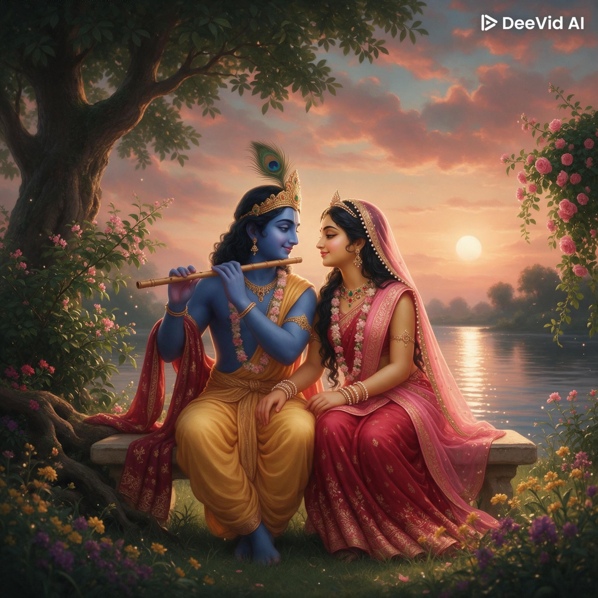 Radha and Krishna pastimes in Vrindavan 264